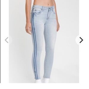 Pistola Audrey Mid Rise Skinny Jeans with Dark Blue Stripe NWT